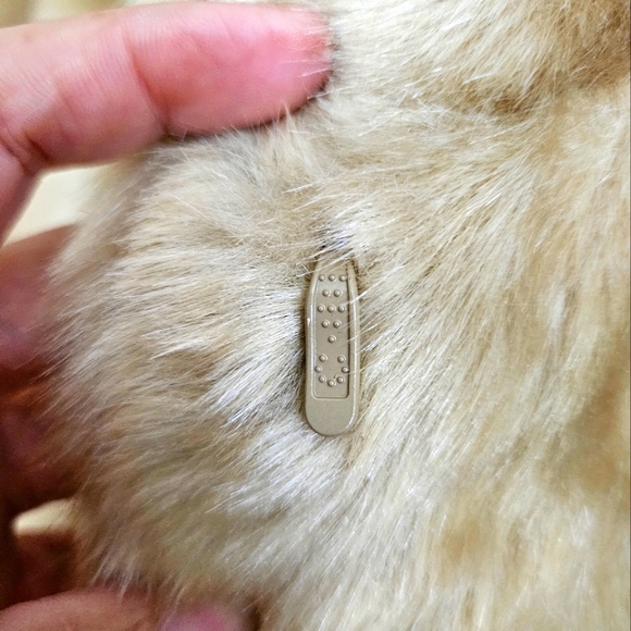 Dennis By Dennis Basso women's Golden Tan Elegant Faux Fur Lined  Coat Jacket 1X - Picture 10 of 11